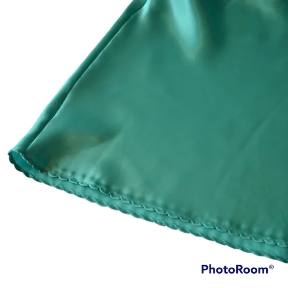 Vintage Satin Polyester Aqua Blue Camisole by Chic h.i.s. - Picture 4 of 8